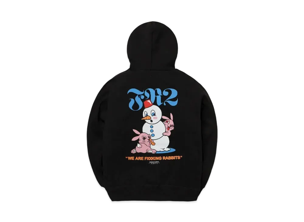 FR2 Snowman Rabbits Hoodie "Black"