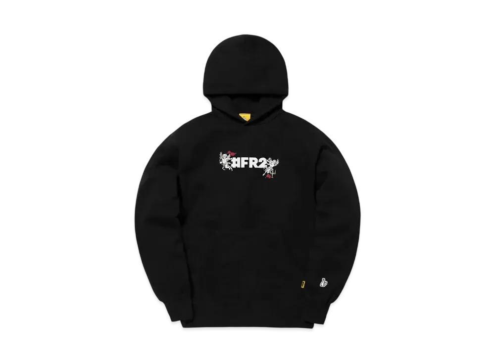 FR2 Embroidery Angel Rose Hoodie "Black"