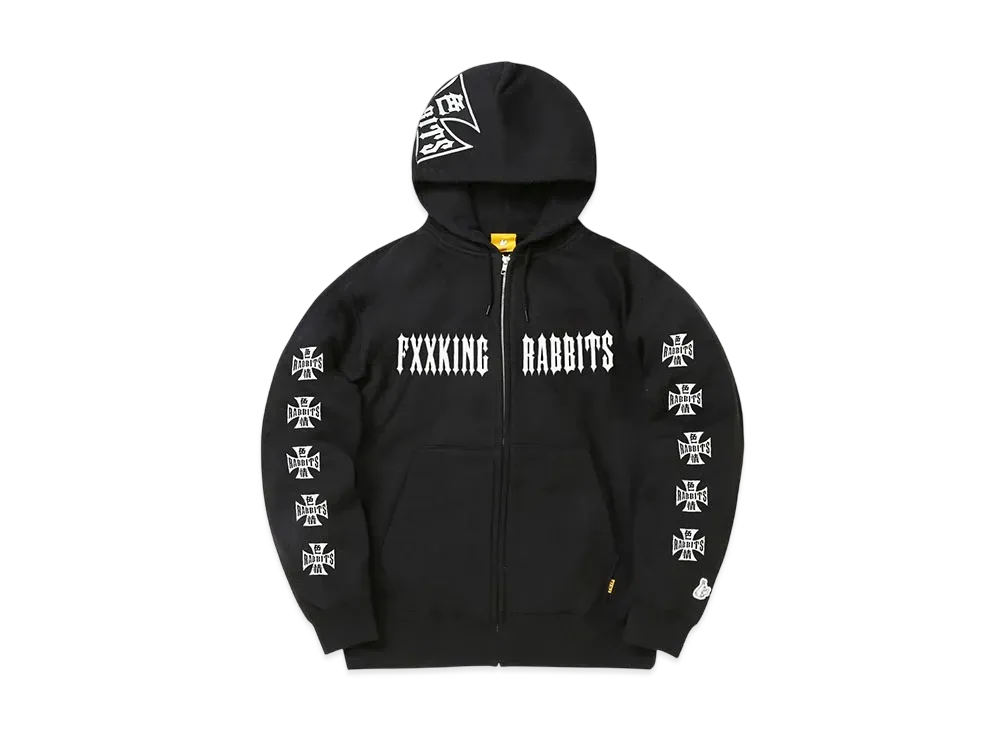 FR2 Sexy Rabbits Zip-Up Hoodie "Black"
