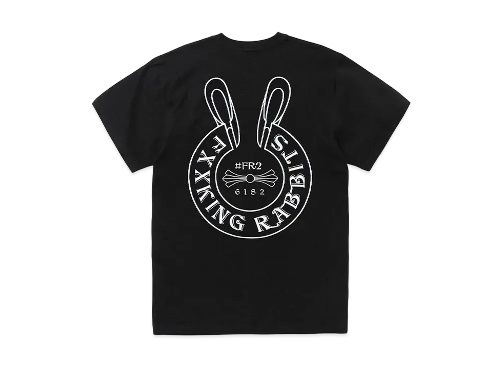 FR2 Embroidery Logo Within Face Outline T-Shirt "Black"