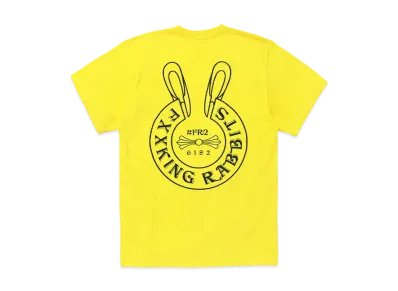 FR2 Embroidery Logo Within Face Outline T-Shirt "Yellow"