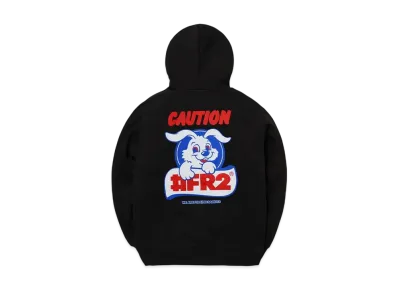 FR2 Caution Rabbit Hoodie "Black"