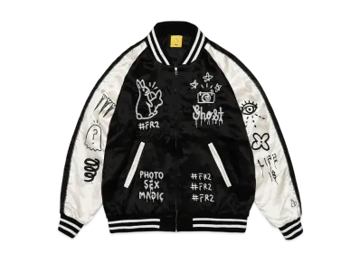FR2 Trevor Andrew Aka Guccighost #Fr2 Souvenir Jacket "Black/White"
