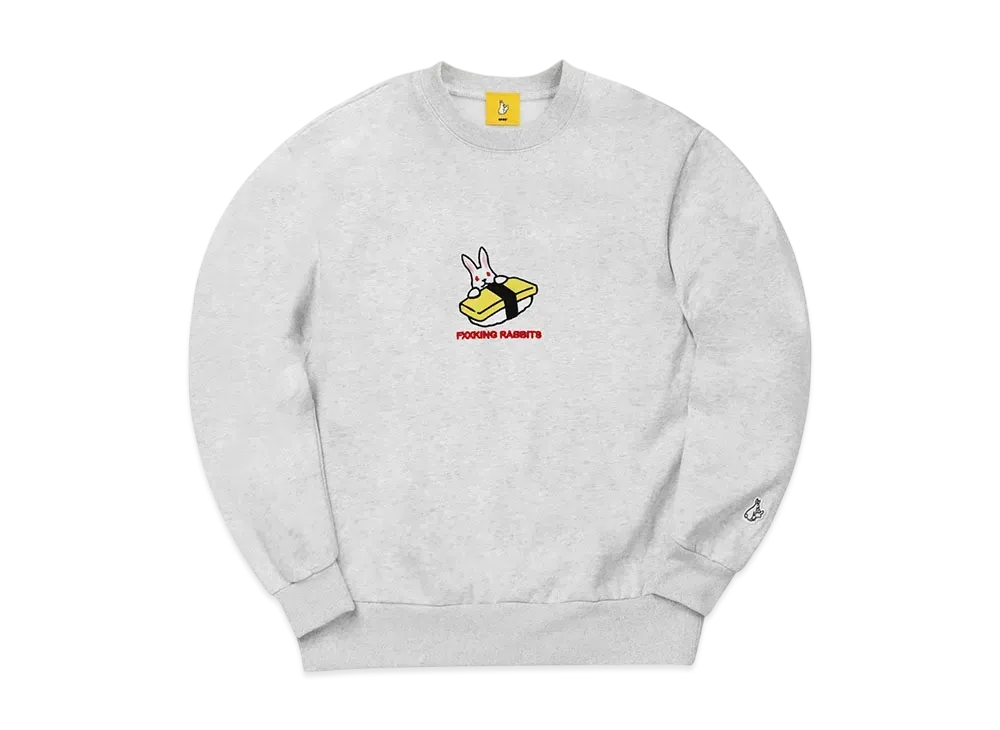 FR2 Embroidery Egg Sushi Rabbit Sweatshirt "Ash"