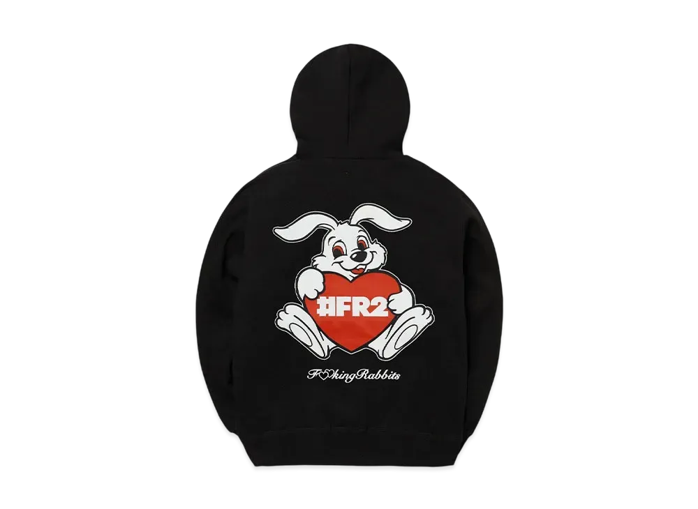 FR2 Heart Rabbit Hoodie "Black"