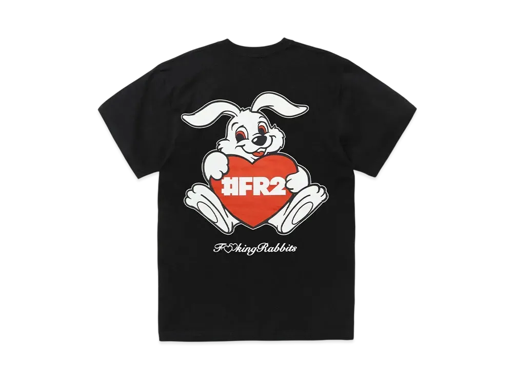 FR2 Heart Rabbit T-Shirt "Black"