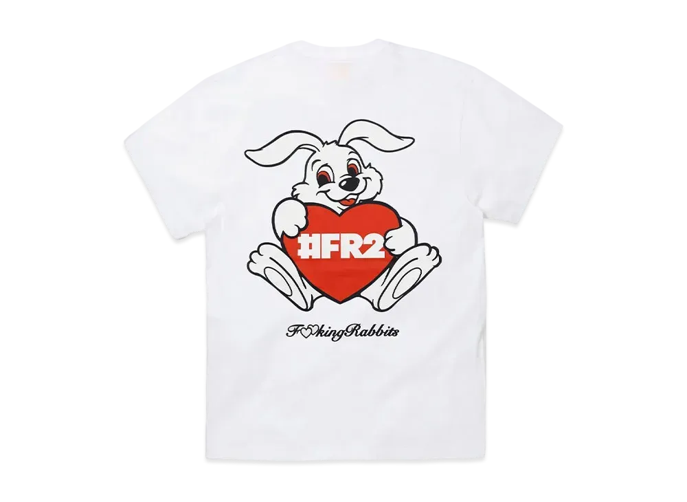 FR2 Heart Rabbit T-Shirt "White"
