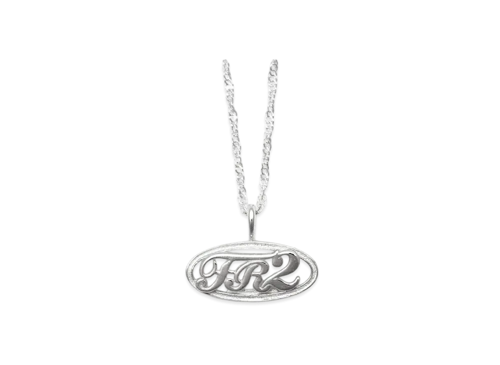FR2 x Needis Collaboration With #Fr2 Oval Necklace "Silver"