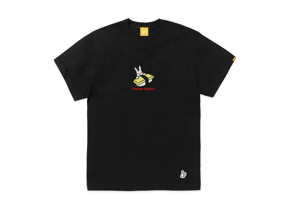 FR2 Embroidery Egg Sushi Rabbit T-Shirt "Black"