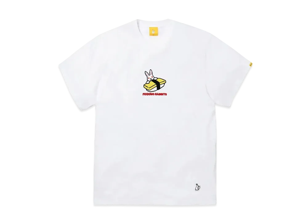 FR2 Embroidery Egg Sushi Rabbit T-Shirt "White"