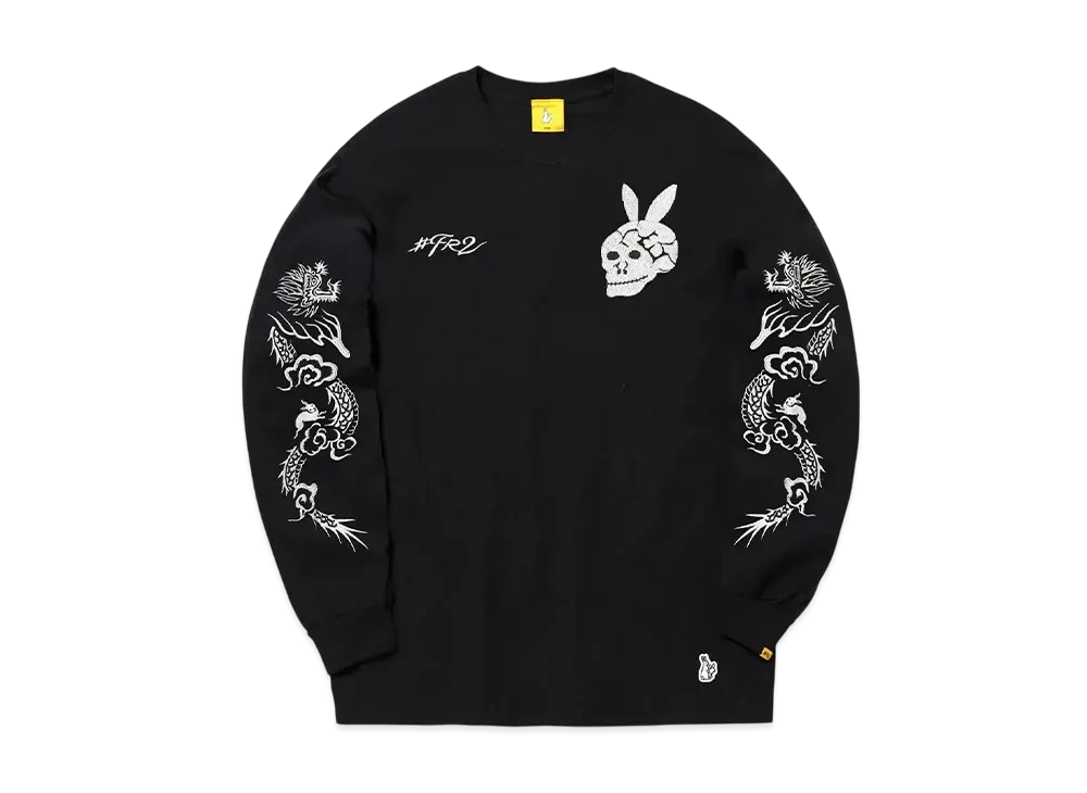 FR2 Embroidery Snake & Skull Longsleeve T-Shirt "Black"