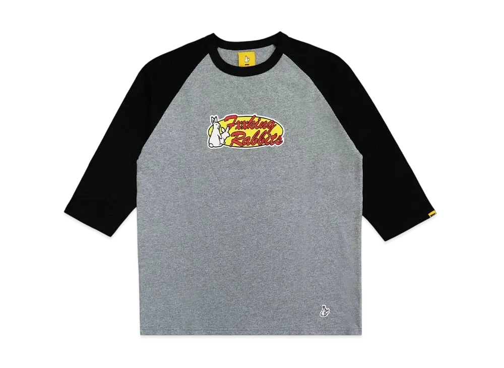 FR2 Rabbits Oval Logo Raglan-Sleeve T-Shirt "Black/Gray"