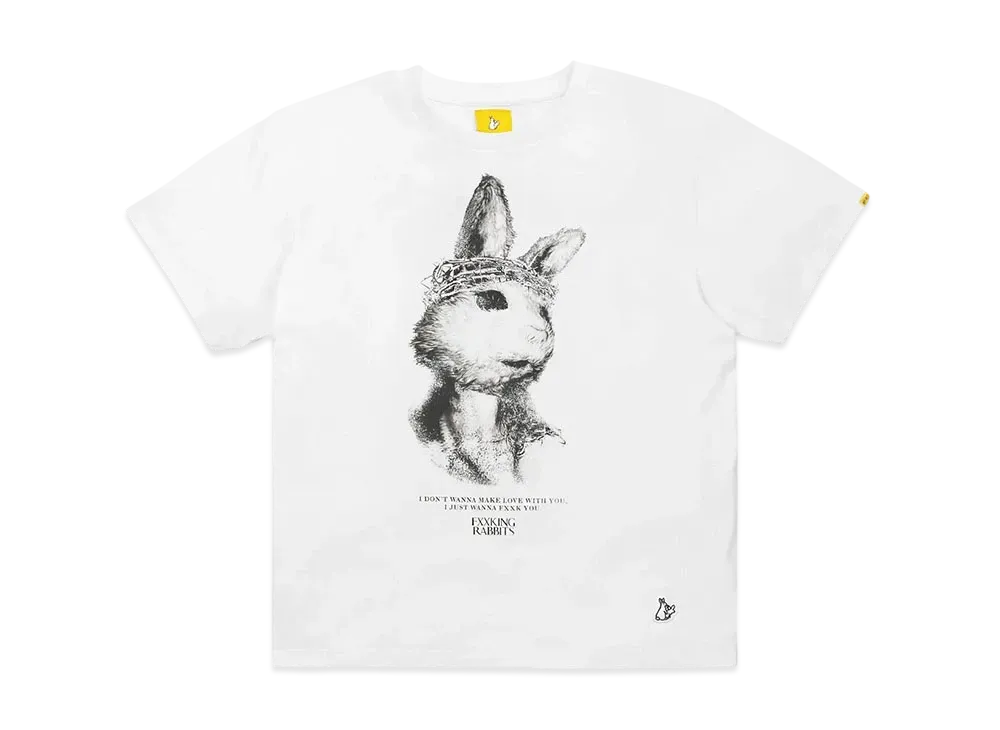 FR2 Rabbit Jesus Garment Dye T-Shirt "White"