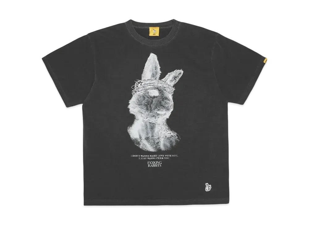 FR2 Rabbit Jesus Garment Dye T-Shirt "Black"