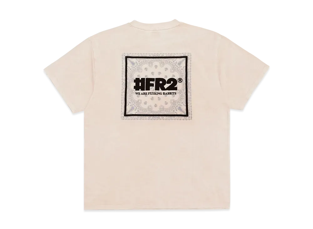 FR2 Acid Wash Embroidery Paisley T-Shirt "Ivory"