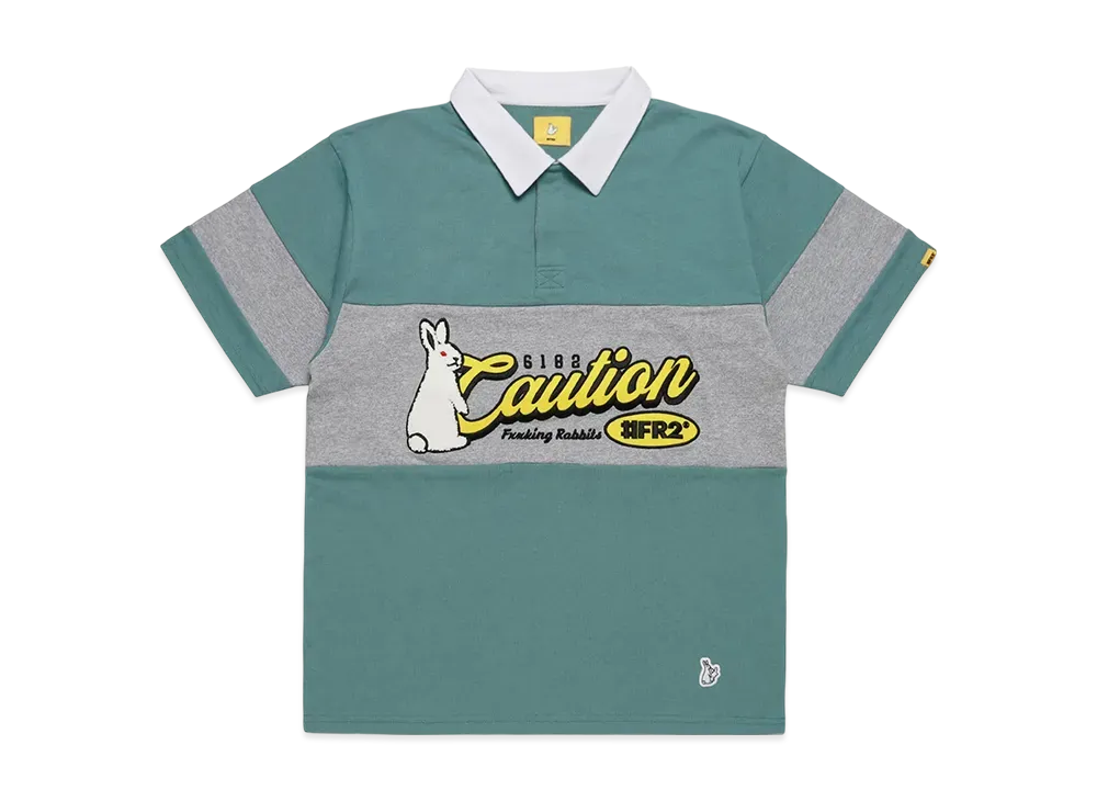 FR2 Caution Rabbit Classic Rugby Shirt "Green"