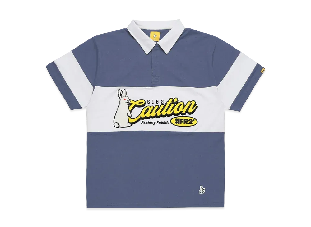FR2 Caution Rabbit Classic Rugby Shirt "Blue"