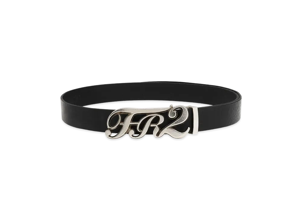 FR2 Logo Buckle Leather Belt "Black"