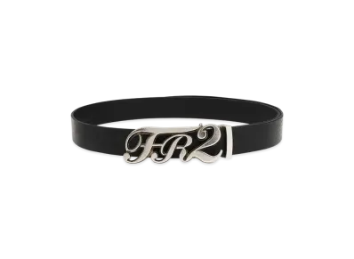 FR2 Logo Buckle Leather Belt "Black"
