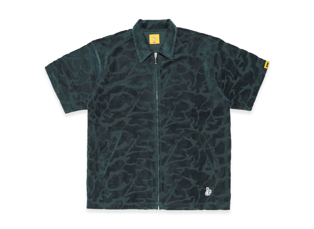 FR2 Pile Jacquard Rabbits Camo Short Sleeve Shirt "Green"