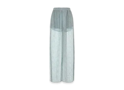 FENDI Women's Viscose Blend Pyjama Pant "Light Blue"