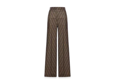 FENDI Women's FF Twill Trousers "Brown"