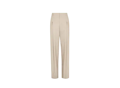 FENDI Women's Wool Pants Micro-Check "Beige"