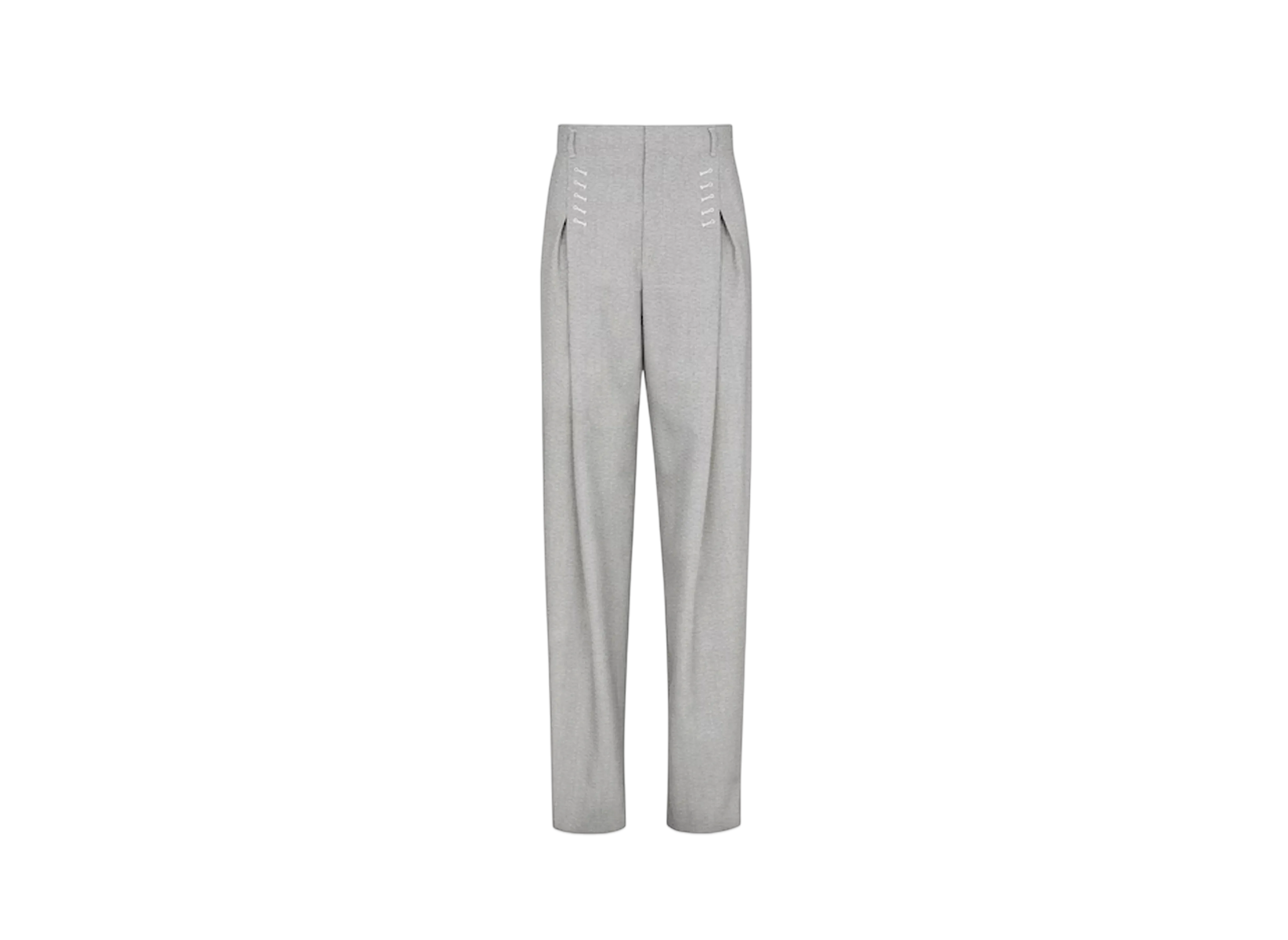 FENDI Women's Micro Check Wool Pants "Gray"