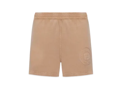 FENDI Women's Cotton Shorts With Roma Logo "Brown"