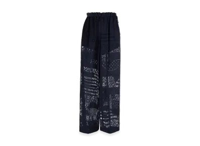 FENDI Women's Viscose Blend Pant "Navy Blue"