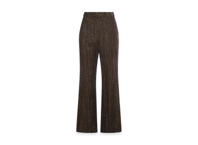 FENDI Women's Wool And Alpaca Trousers "Rust Brown"