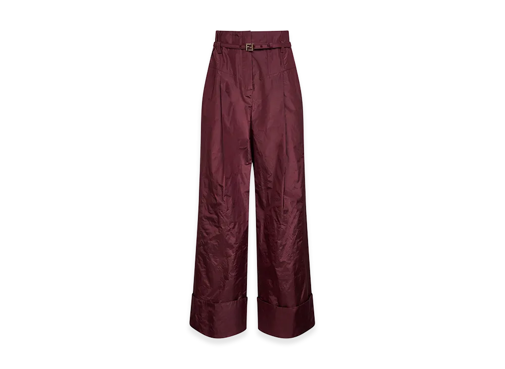 FENDI Women's Taffeta Pant "Burgundy"