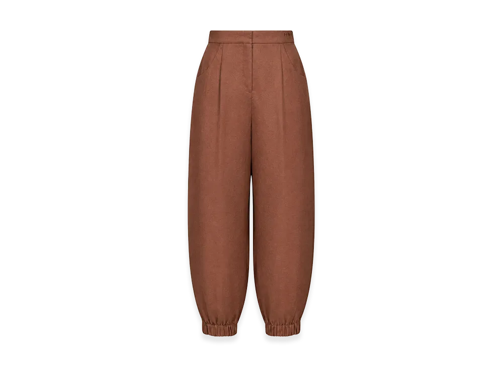 FENDI Women's Linen Blend Wide-Leg Pant "Brick/Red"