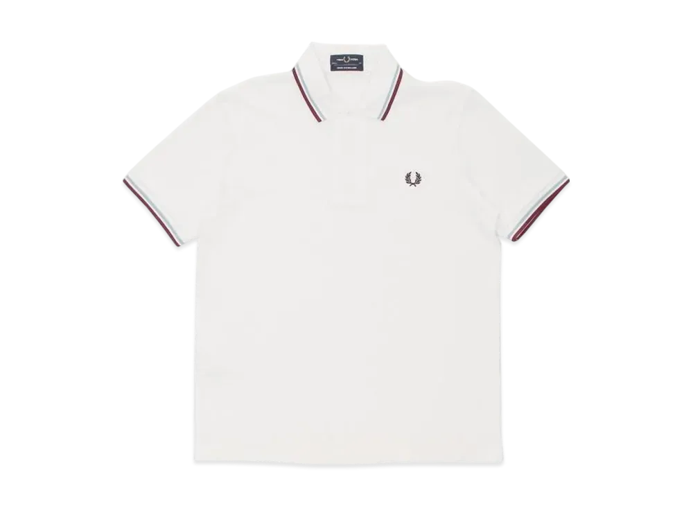 FRED PERRY The Shirt White "Ice Maroon"