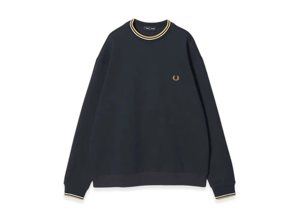 FRED PERRY x BEAUTY&YOUTH Twin Tipped Crew Neck Sweatshirt "Navy"