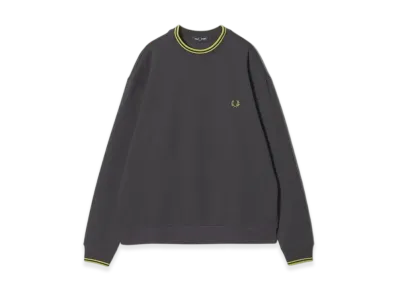 FRED PERRY x BEAUTY&YOUTH Twin Tipped Crew Neck Sweatshirt "Dark Gray"