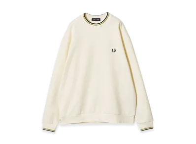 FRED PERRY x BEAUTY&YOUTH Twin Tipped Crew Neck Sweatshirt "Off White"
