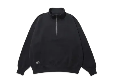 FreshService Heavy Oz Half Zip Pullover "Black"