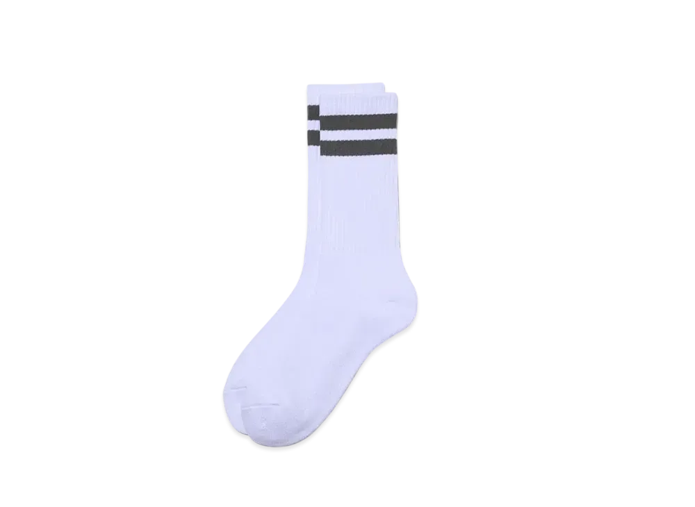 FreshService 2-Pack Line Crew Socks "Gray"