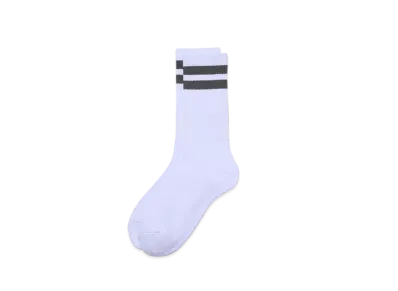 FreshService 2-Pack Line Crew Socks "Gray"