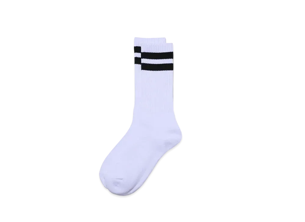 FreshService 2-Pack Line Crew Socks "Black"