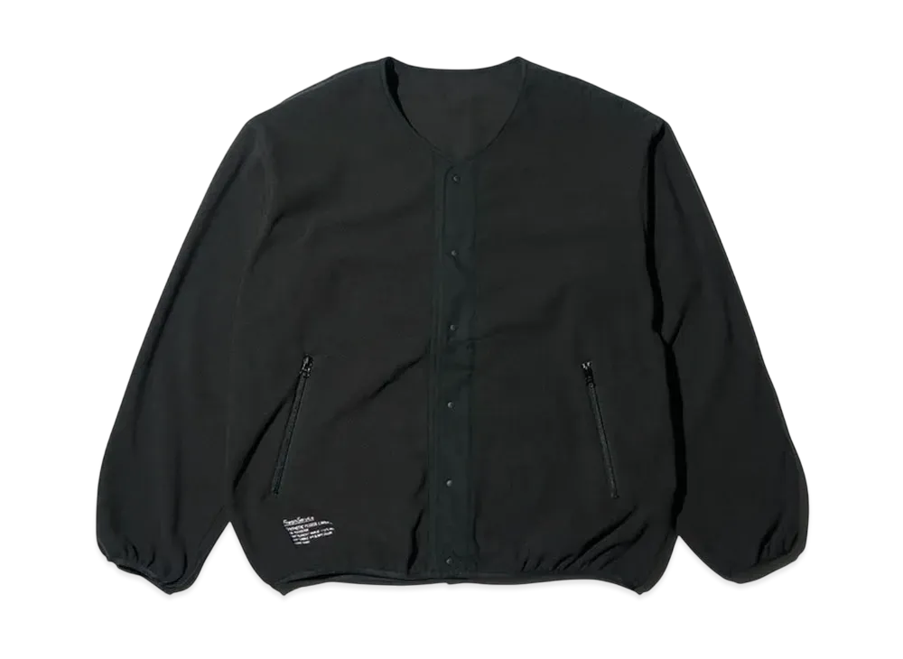 FreshService Synthetic Fleece Cardigan "Black"