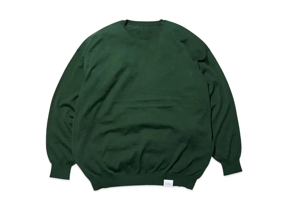 FreshService Tech High Gauge Crew Neck Knit "Green"