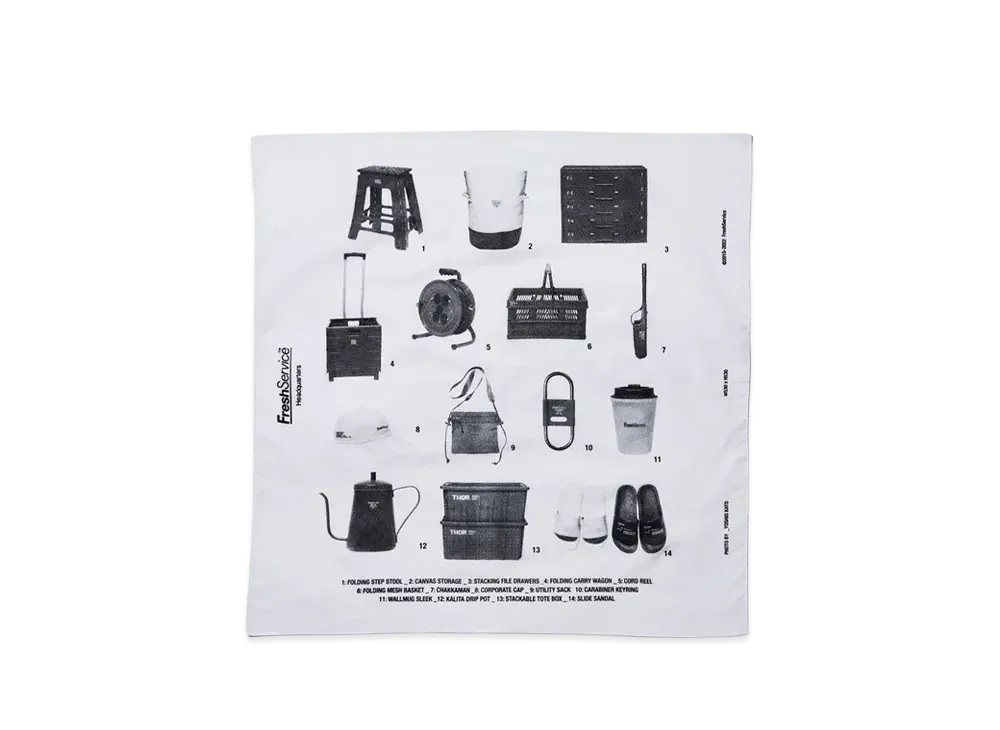 FreshService Products Printed Bandana Limited Items "White"