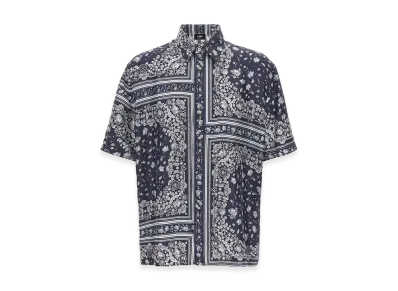 FENDI Coral Bandana Short Sleeve Shirt "Blue"