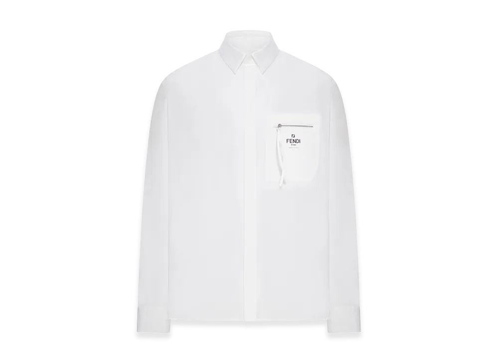 FENDI Boxy Fit Cotton Shirt "White"
