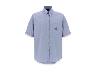 FENDI Crest Short Sleeve Shirt "Light Blue"