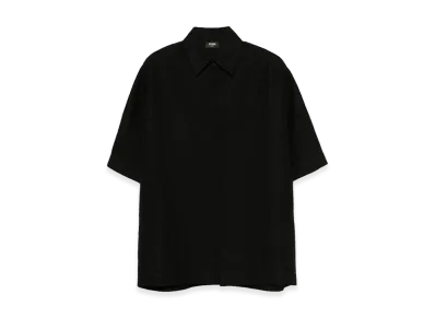 FENDI Linen FF Jacquard Short Sleeve Shirt "Black"