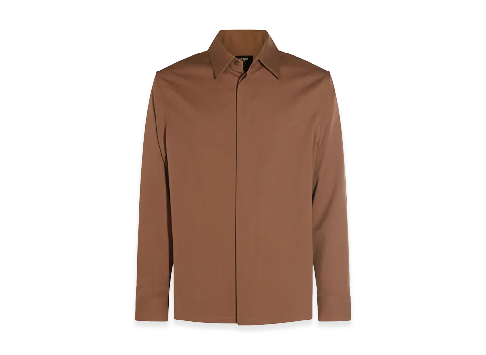 FENDI Camel Wool Shirt "Brown"