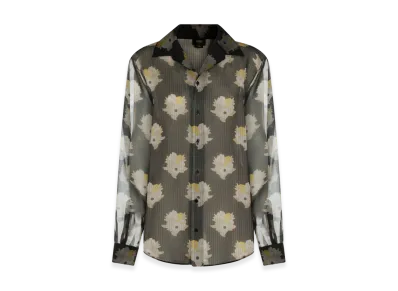 FENDI Adv Look 77 Organza Flower Print Bouqet Shirt "Multicolor"